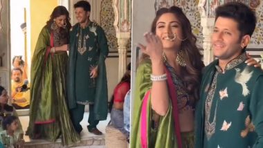 Surbhi Chandna's Mehndi Ceremony: Actress and Her Fiancé Karan Sharma Look Stunning in Desi Wear During Their Pre-Wedding Festivities in Jaipur (View Pics & Videos)